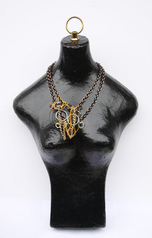 Cassandra (#204)  mixed metal with antiqued copper nautical knot