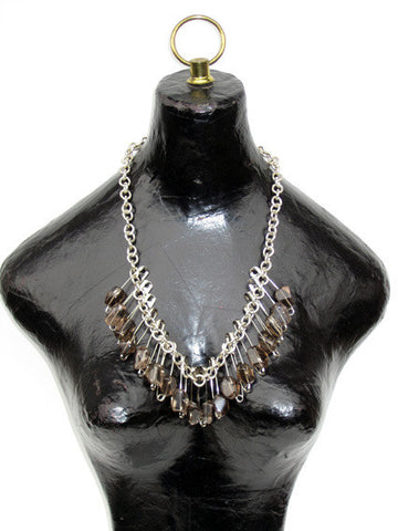 Nadia (#207) Smokey taupe safety pin