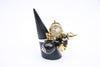 Natashka (#501) Black & gold tone cluster rings