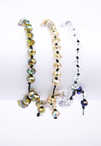 Cara (#401) Neutral crystal bracelets