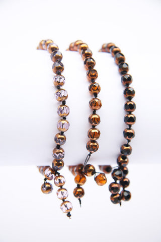 Dana (#402) Bold neutral crystal bracelets