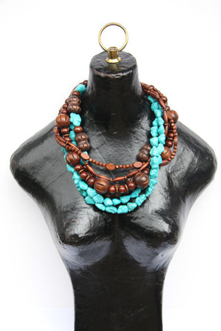 Deborah No.809 | Turquoise and wood