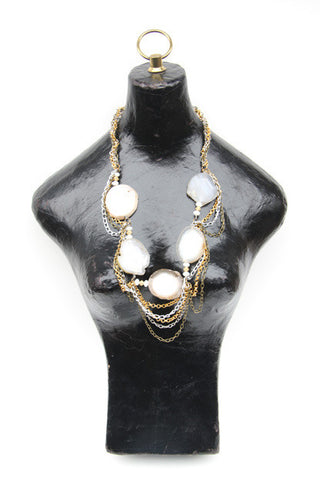 Elena No.802 | Mixed metal with agate