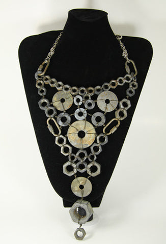 Carmen: Industrial Bolted Bib Necklace